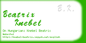 beatrix knebel business card